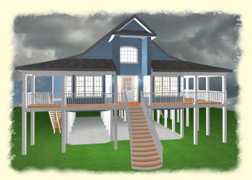 Coastal Home Under 2500 Sq.Ft.-KH990709